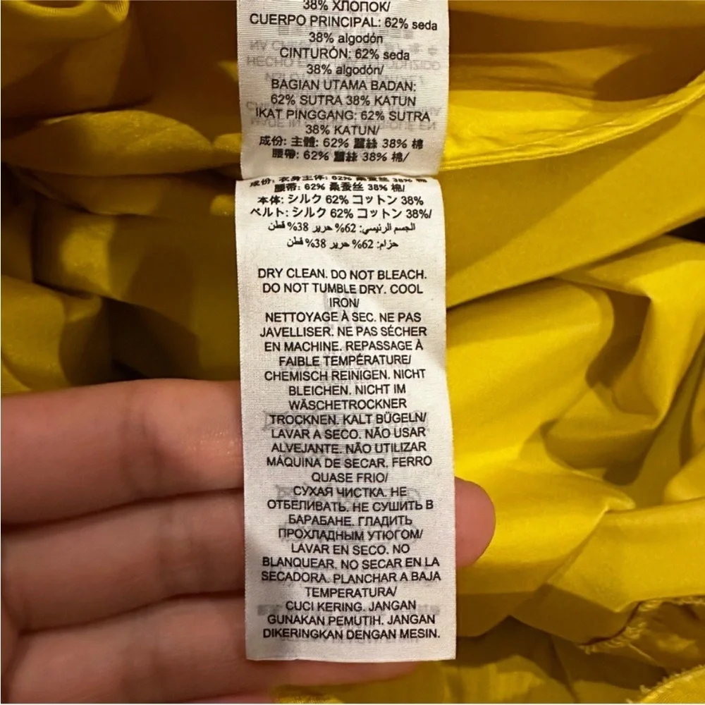 Tory Burch smocked shoulder dress - flaming yellow - Picture 11 of 15